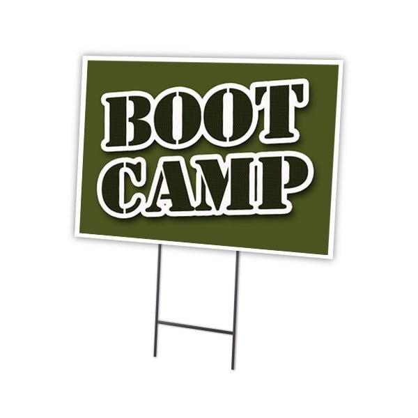 Signmission Boot Camp Yard Sign & Stake outdoor plastic coroplast window, C-1216 Boot Camp C-1216 Boot Camp - main